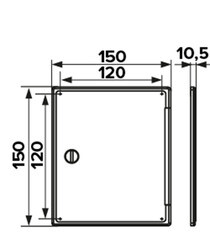 Люк ревизионный пластиковый 150х150 мм накладной - фото 4