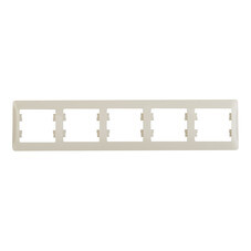Рамка Systeme Electric Glossa пятиместная бежевая (GSL000205)