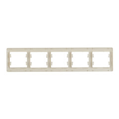 Рамка Systeme Electric Glossa пятиместная бежевая (GSL000205) - фото 3