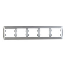 Рамка Systeme Electric Glossa пятиместная алюминий (GSL000305)