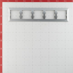 Рамка Systeme Electric Glossa пятиместная алюминий (GSL000305) - фото 2