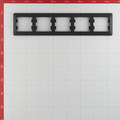 Рамка Systeme Electric Glossa пятиместная антрацит (GSL000705) - фото 2