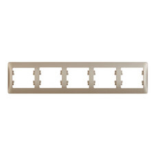 Рамка Systeme Electric Glossa пятиместная титан (GSL000405)