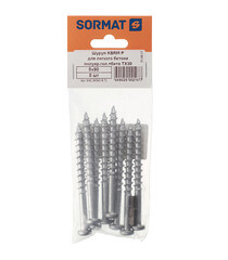 Анкер-шуруп Sormat KBRM P для газобетона полукруглая головка 8x90 мм с битой (8 шт.) - фото 2