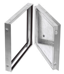 Люк ревизионный под плитку напольный Практика Барьер алюминиевый 400х400 мм скрытый - фото 1