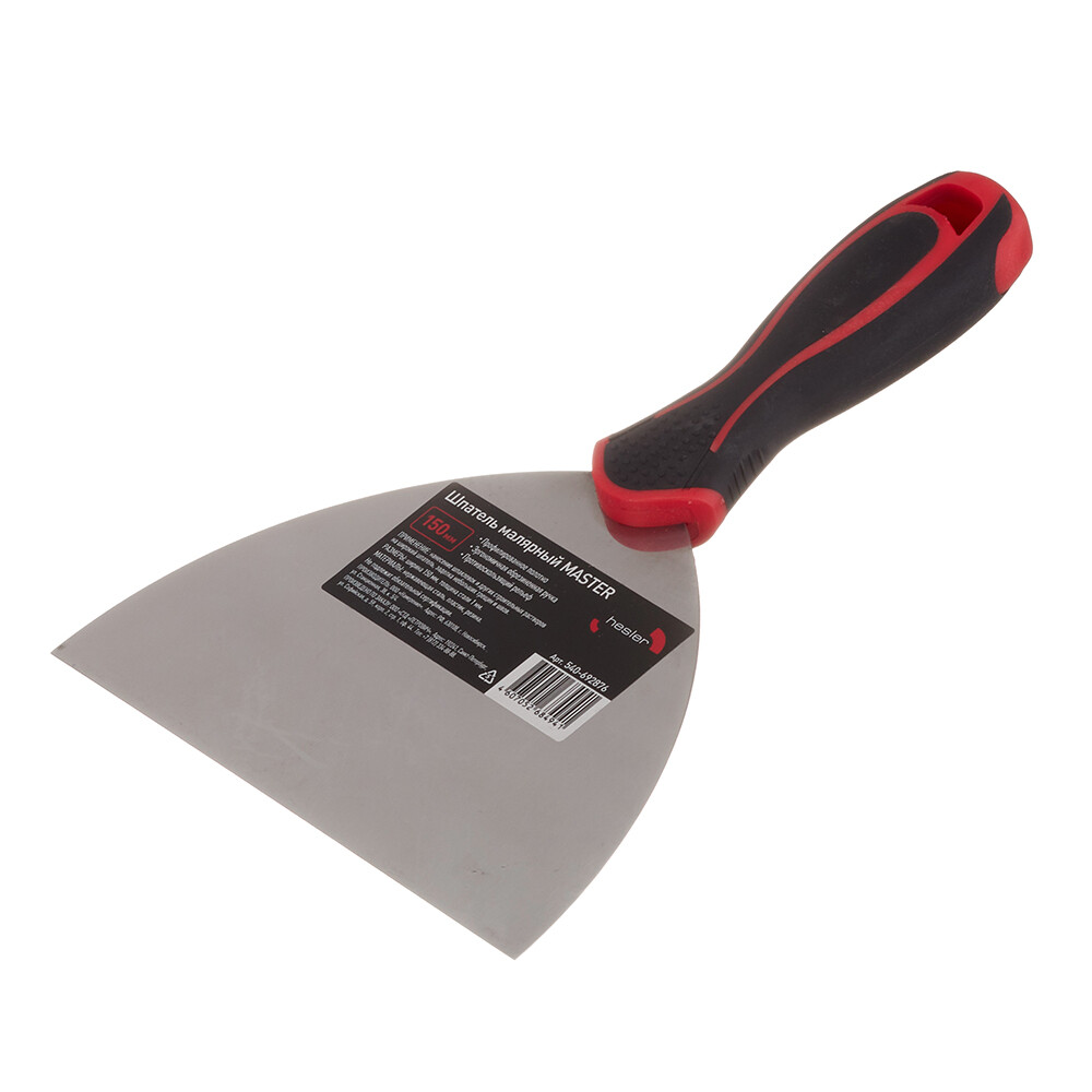 Изображение товара Шпатель малярный Hesler Master 150 мм с эргономичной ручкой с противоскользящим рельефом (540-692876) Изображение товара Шпатель малярный Hesler Master 150 мм с эргономичной ручкой с противоскользящим рельефом (540-692876)