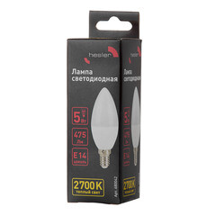 Лампа светодиодная Hesler E14 2700К 5 Вт 475 Лм 230 В свеча матовая - фото 2