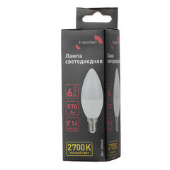Лампа светодиодная Hesler E14 2700К 6 Вт 570 Лм 230 В свеча матовая - фото 4