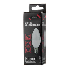 Лампа светодиодная Hesler E14 4000К 6 Вт 570 Лм 230 В свеча матовая - фото 4