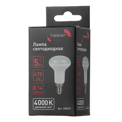 Лампа светодиодная Hesler E14 4000К 5 Вт 475 Лм 230 В рефлектор матовая - фото 2