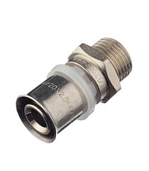 Соединитель прямой VALTEC (VTm.201.N.002004) 20(пресс) х 1/2 НР(ш) - фото 1