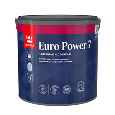Краска моющаяся Tikkurila Euro Power 7 база А белая 2,7 л