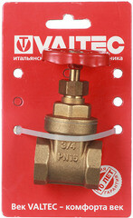 Задвижка клиновая латунный Valtec 3/4 ВР(г) х 3/4 ВР(г) вентиль (VT.012.G.05) - фото 2