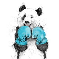 Картина Fbrush панда в боксе 40х50 см