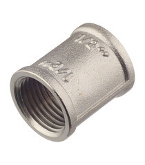 Муфта Valtec 1/2 ВР(г) х 1/2 ВР(г) латунная (VTr.270.N.0004) - фото 1