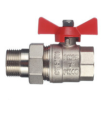 Кран шаровой латунный Valtec Base 1 ВР(г) х 1 НР(ш) бабочка с полусгоном прямой (VT.227.N.06) - фото 6