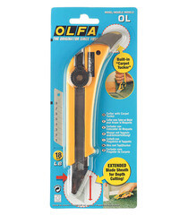 Нож строительный Olfa 18 мм с ломающимся лезвием пластиковый корпус для ковровых покрытий - фото 3