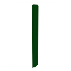 Евроштакетник двухсторонний П-образный 0,6 мм 125х2000 мм зеленый шагрень RAL 6005 фигурный срез