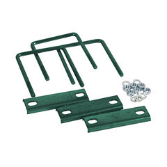 Крепление сетки/секции заборной к столбам 60х60 мм зеленое RAL 6005 (3 шт.) - фото 2