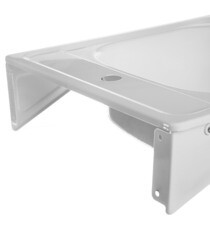 Мойка для кухни Сантэкс 50х50х16 см подвесная эмалированная с сифоном и кронштейнами эмалированная белая (1701/30717985) - фото 6