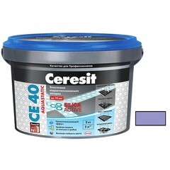 Затирка цементная Ceresit CE 40 aquastatic фиалка 2 кг