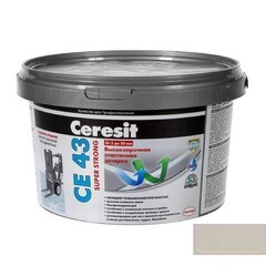 Затирка цементная Ceresit CE 43 Super strong серая 2 кг
