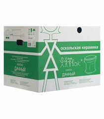 Унитаз Оскольская керамика Дачный с вертикальным выпуском с сиденьем пластик (3677) - фото 4