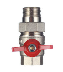 Кран шаровой латунный Valtec Base 1 ВР(г) х 1 НР(ш) бабочка с полусгоном прямой (VT.227.N.06) - фото 3