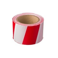 Лента сигнальная Pintex красно-белые полоски 75 мм 150 м