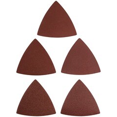 Листы шлифовальные для МФИ треугольные на тканевой основе, н-р 5 шт. , Арт. 37953