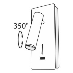 Бра Maytoni Mirax светодиодное 3 Вт 220-240 В черное 3000К IP20 (C041WL-L3B3K) - фото 2