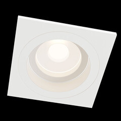 Светильник встраиваемый GU10 поворотный белый 50 Вт IP20 Maytoni Atom ДВО (DL026-2-01W) - фото 2