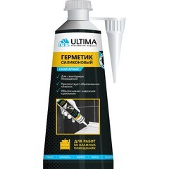 Герметик силиконовый санитарный Ultima бесцветный 80 мл