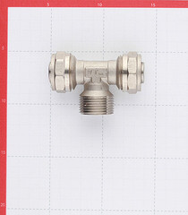 Тройник VALTEC (VTm.333.N.260626) 26 обж(ц) х 1 НР(ш) х 26 обж(ц) - фото 5