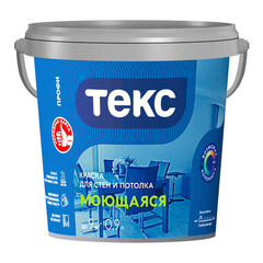 Изображение товара Краска моющаяся Текс Профи база А белая 0,9 л