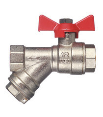 Кран шаровой латунный Valtec 1/2 ВР(г) х 1/2 ВР(г) бабочка с фильтром прямой (VT.293.N.04) - фото 5