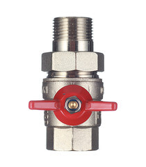 Кран шаровой латунный Valtec Base 3/4 ВР(г) х 3/4 НР(ш) бабочка с полусгоном прямой (VT.227.N.05) - фото 6