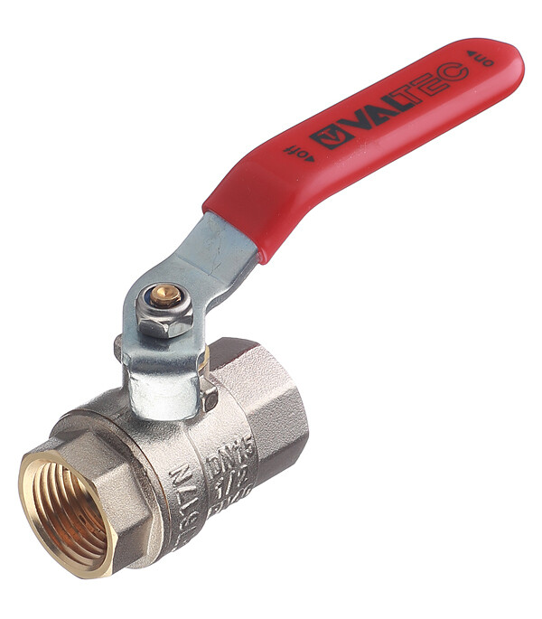 Изображение товара Кран шаровой латунный Valtec Base 1/2 ВР(г) х 1/2 ВР(г) ручка прямой (VT.214.N.04)