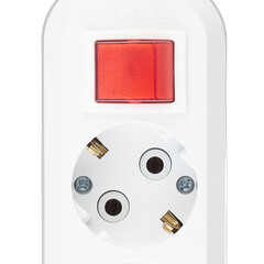 Удлинитель Makel 3 розетки 2 м ПВС 3х1 кв.мм 16 А 2,2 кВт с кнопкой белый (MGP212) - фото 2