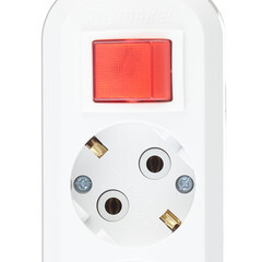 Удлинитель Makel 3 розетки 5 м ПВС 3х1 кв.мм 16 А 2,2 кВт с кнопкой белый (MGP214) - фото 2