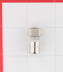 Соединитель прямой Valtec (VTm.222.N.001604) с накидной гайкой 16(пресс) х 1/2 ВР(г) - фото 5