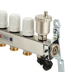 Коллекторная группа с расходомерами нержавеющая сталь Valtec 1 ВР(г) х 5 выходов 3/4 НР(ш) ЕК х 1 ВР(г) - фото 4