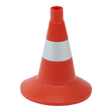 Конус дорожный Протэкт 320 мм упругий со светоотражающей лентой