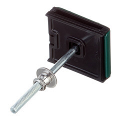 Крепление скоба-болт к столбам 62х55 мм зеленое RAL 6005 - фото 3