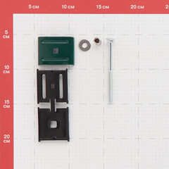 Крепление скоба-болт к столбам 62х55 мм зеленое RAL 6005 - фото 2