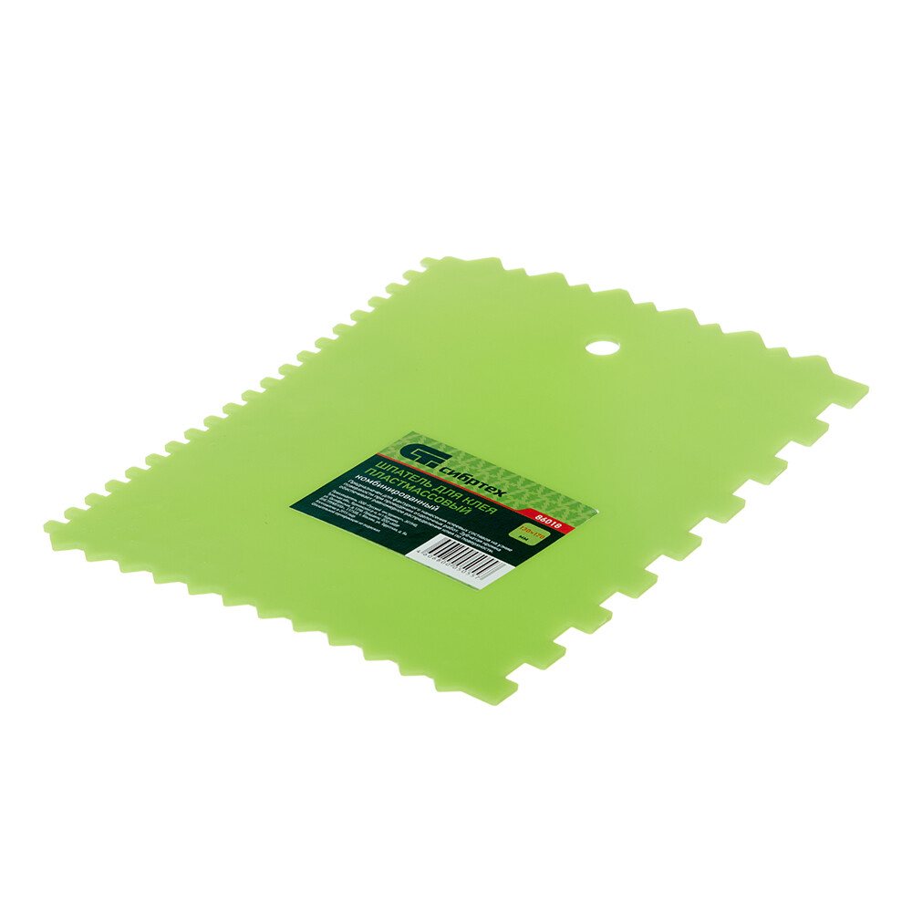 Изображение товара Шпатель для клея зубчатый Сибртех 130 мм пластиковый (86018) Изображение товара Шпатель для клея зубчатый Сибртех 130 мм пластиковый (86018)