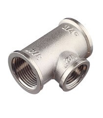 Тройник переходной Valtec 3/4 ВР(г) х 1/2 ВР(г) х 3/4 ВР(г) латунный (VTr.750.N.0504) - фото 1