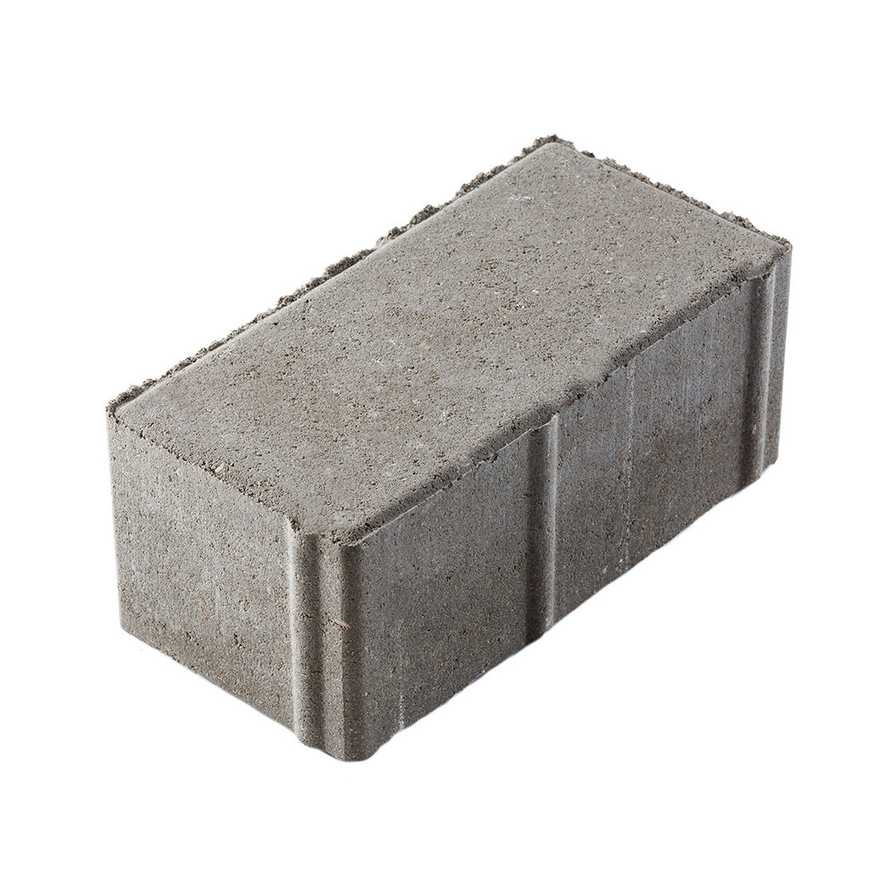 Плитка тротуарная Б.2.П.8 В (25) Брусчатка кирпичик 100х200х80 мм серая бетонная Выбор