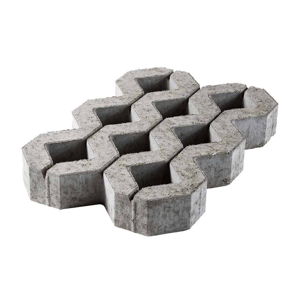 Решетка газонная бетонная Выбор серая D400 596х396х80 мм