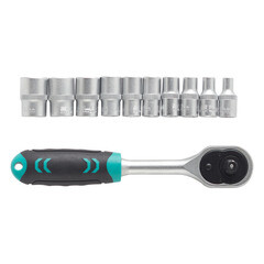 Набор торцевых головок с трещоткой Stels 1/4" (14125) (11 шт.) - фото 2